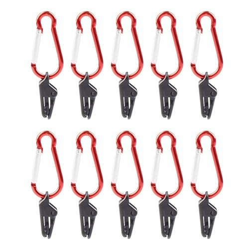 YUPEIUKLI Planen-Markisen-Klemmen-Clips, Zelt-Druckknöpfe, Kleiderbügel-Clips, Camping-Zelt, festziehende Verriegelungs-Griffklemme mit Karabiner für Outdoor-Camping von YUPEIUKLI