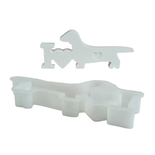 YUPEIUKLI Silikon-Kerzenformen in Form Einer Herz-Welpen-Figur für Kerzen, Seife, Süßigkeiten, Schokolade, temperaturbeständig, Fondant-Silikonformen YUPEIUKLI Silikon-Kerzenformen in Form Einer Herz-Welpen-Figur für Kerzen, Seife, Süßigkeiten, Schokolade, temperaturbeständig, Fondant-Silikonformen von YUPEIUKLI