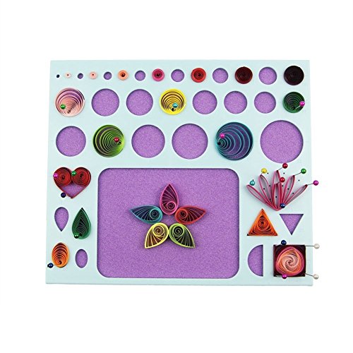 YURROAD 3 in 1 Quilling Werkzeug Quilling Brett Quilling Schablone mit Korkplatte Quilling Board Quilling Tool für Quilling-Papierstreifen von YURROAD