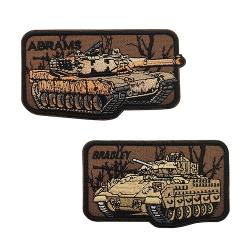 Taktische Stickerei Patch,gemischte Farbe Stoff Abzeichen,Spaß militärischen Tank Design,langlebig Outdoor Ausrüstung Accessoire (Wie gezeigt,07) von YUSENGMOO