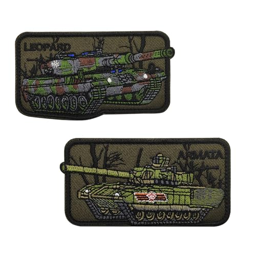 Taktische Stickerei Patch,gemischte Farbe Stoff Abzeichen,Spaß militärischen Tank Design,langlebig Outdoor Ausrüstung Accessoire (Wie gezeigt,09) von YUSENGMOO