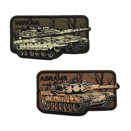 Taktische Stickerei Patch,gemischte Farbe Stoff Abzeichen,Spaß militärischen Tank Design,langlebig Outdoor Ausrüstung Accessoire (Wie gezeigt,10) von YUSENGMOO