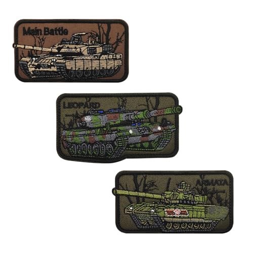 Taktische Stickerei Patch,gemischte Farbe Stoff Abzeichen,Spaß militärischen Tank Design,langlebig Outdoor Ausrüstung Accessoire (Wie gezeigt,11) von YUSENGMOO