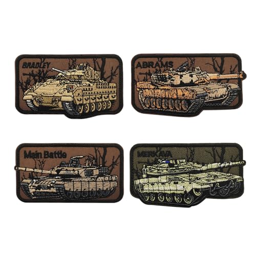 Taktische Stickerei Patch,gemischte Farbe Stoff Abzeichen,Spaß militärischen Tank Design,langlebig Outdoor Ausrüstung Accessoire (Wie gezeigt,13) von YUSENGMOO