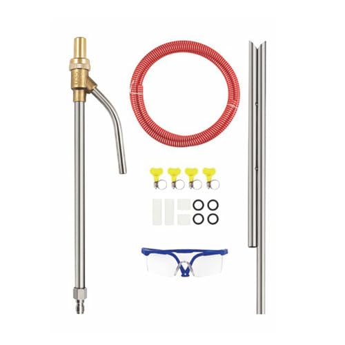 YUSSEQDD Robustes, starkes Hochdruckreiniger Sandstrahl Set zum Schutz von Gläsern, nasse Schleifmittel, Sandstrahler Aufsatz, Haltbarkeit, Rot 1/4 Zoll von YUSSEQDD