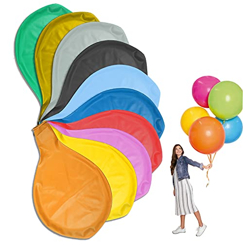 10 Stück Grosse Luftballons Bunt YUTOU 36 Zoll Luftballon Helium Latex Riesige Ballon Riesen Bunte Luftballons Riesenluftballon für Party Geburtstag Hochzeit Festival Dekoration(10 Fraben) von YUTOU