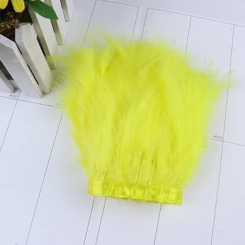 YUWEN Bunte Türkei Marabou Feder Trim 4-6 Zoll 2M/5M/10M Federn Fransen zum Nähen Handarbeiten DIY Handwerk Kleid Dekoration von YUWEN