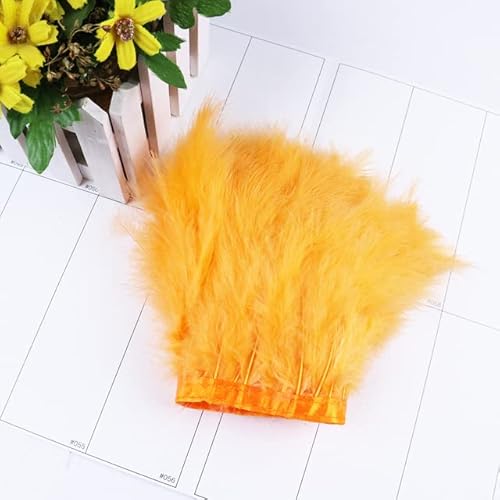 YUWEN Bunte Türkei Marabou Feder Trim 4-6 Zoll 2M/5M/10M Federn Fransen zum Nähen Handarbeiten DIY Handwerk Kleid Dekoration von YUWEN