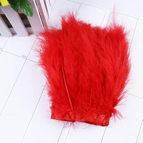 YUWEN Bunte Türkei Marabou Feder Trim 4-6 Zoll 2M/5M/10M Federn Fransen zum Nähen Handarbeiten DIY Handwerk Kleid Dekoration von YUWEN