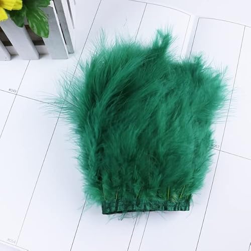 YUWEN Bunte Türkei Marabou Feder Trim 4-6 Zoll 2M/5M/10M Federn Fransen zum Nähen Handarbeiten DIY Handwerk Kleid Dekoration von YUWEN