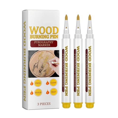 YUXITA 3/9 Stück/Set Holzbrennstift Scorch Pen Marker Brandmalerei Marker Praktischer Holzbrennmarker Kunstbedarf für Künstler von YUXITA