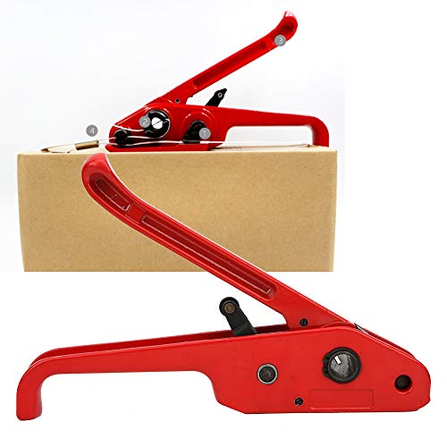 PET/PP-Bandspanner, Unabhängige Klinge, Tiefe Zahnräder, Schmierwalze, Einfache Struktur, Stahlmaterial, 16–19 Mm Breite, 0,3–1 Mm Dicke, Rot, für PET/PP-Band (YUYTEx78uo5zqe4-11) von YUYTE