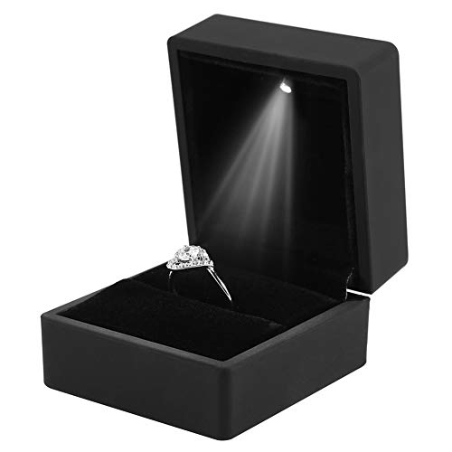 Schmuckschatulle für Damen Schmuckkästchen, LED Ringbox, Ringschachtel mit Licht, LED Licht Ring Box, Modische Beleuchteter Ring/Anhänger/Armband/Halskette Schmuck Vitrine von YUYTE