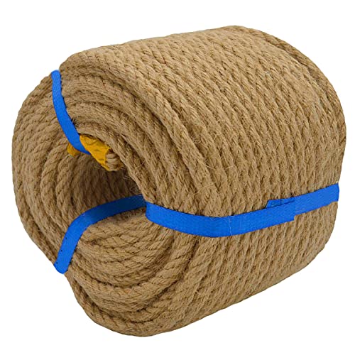 100 % natürliches Juteseil, 8 mm, dickes Jute-Seil, für Bastelarbeiten, Kratzbaum, Gartenarbeit, Bündeln von YUZENET