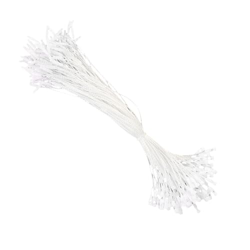 YUZIMEI Tag Cords, 100 Stück Kleidung Label String Hängende Textilien Zubehör Hängende Schnüre Weiche Hängeseile für Kleidungsstücke - Weiß von YUZIMEI