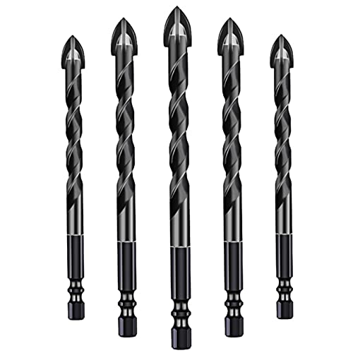 10pcs Mauerwerk Drill Bit Set Industrial Festigkeit Carbid Bohrer Bit Carbid Bohrer Bits Spitze für Glas, Fliesen, Ziegel, Zementbeton -Kunststoffholz von YWBL-WH