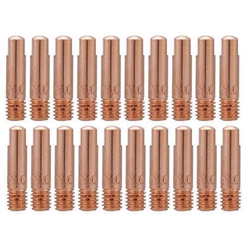 20pcs Kontaktspitze 0,8 mm 1,0 mm Kupferkontaktspitze für 15AK MIG/MAG-Schweißbrennerverbrauchsmaterialien(0.8) von YWBL-WH