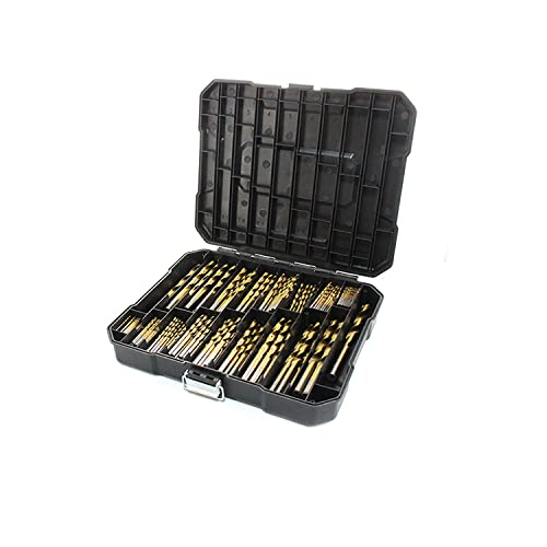 230 Pcs Drill Bit Set,Titanium Twist Drill Bit Set - 135°Tip High Speed Steel Drill Bit Kit Titanium Coated Bits Size for Wood, Metal, Plastic with Storage Case von YWHWXB