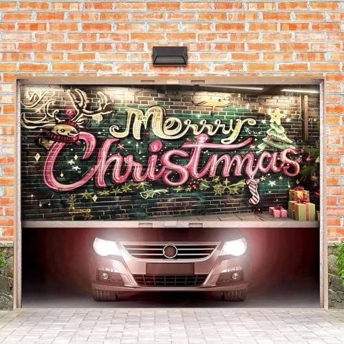 Adventskalender Füllung Feiern Sie die Saison mit Stil mit unserem schillernden Weihnachtsbanner für die Garage. Steigern Sie die Festtagsstimmung bei Ihnen zu Hause! (188,97 x 82,67 Zoll) (H-B, A) von YWJewly