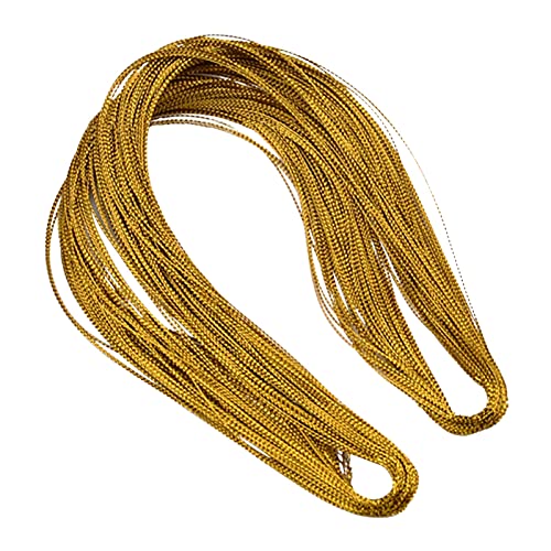 Adventskalender Mann Füllung 100 Yards Gold- Silberfaden-Tag-Linie DIY-Verpackungslinie mit Weihnachtsanhänger-Lanyard-Gold- Silberfaden (Gold-i, A) von YWJewly