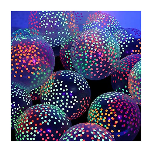 Bunte Luftballons Welle Sterne Party Dekoration Urlaub Punkte Leuchtende Dekoration Qiqiu Home Decor 1 Gelb (B, One Size) von YWJewly