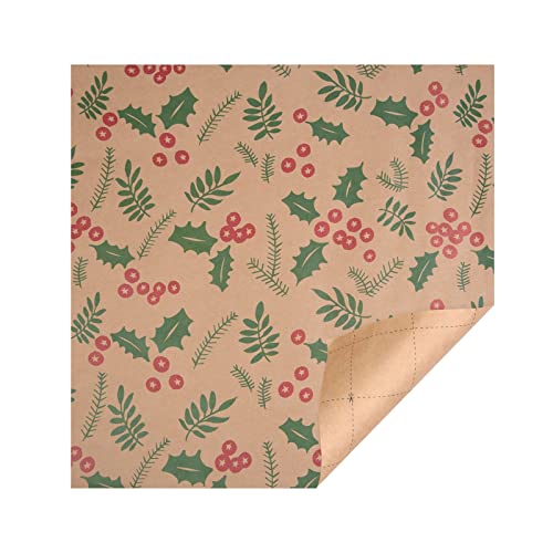 Christmas Decoration Farbiges Kraftpapier Weihnachtsgeschenkpapier hat eine hintere Linie von 44 × 100 cm Geschenkpapier (C #6, One Size) von YWJewly