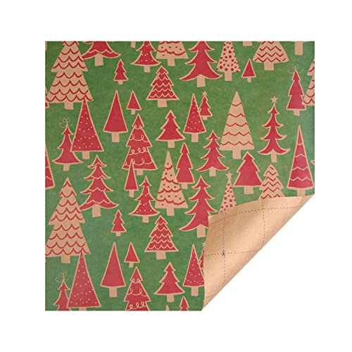 Christmas Decorations Farbiges Kraftpapier Weihnachtsgeschenkpapier hat eine hintere Linie von 44 × 100 cm Geschenkpapier (d-E, One Size) von YWJewly