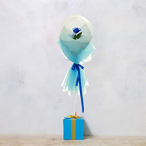 Geburtstag Luftballon Geschenk Weihnachten Hochzeitsdekoration Rosenstrauß leuchtend dekorieren Party Home Decor Halloween Strohhalme (Blue, One Size) von YWJewly