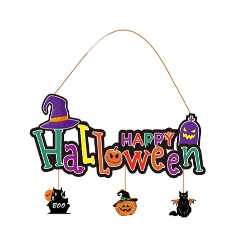 Halloween Accessoires Halloween-Party-Dekorationen: Cartoon-Alphabet-Kleiderbügel aus Holz, einzigartig und gespenstisch für festliche Zusammenkünfte. (F-Purple, 21X10X1CM) von YWJewly