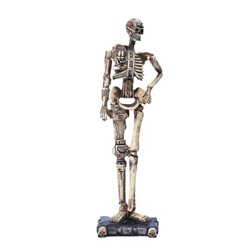 Halloween Deko Innen Halbmechanische Statue, handbemalte Sammelfiguren Kunstharz, menschliches, Halloween-Dekoration für (h-Beige, 29.5x8.5x6cm) von YWJewly