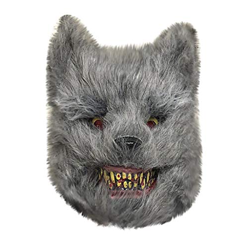 Halloween Maske Damen Party Dekoration Kostüm für Erwachsene Cosplay Maske Halloween Scary Wolf Requisiten Maske Staubdicht Mund Nasen Bedeckung Atmungsaktiv Für Damen Herren (AS Show, One Size) von YWJewly