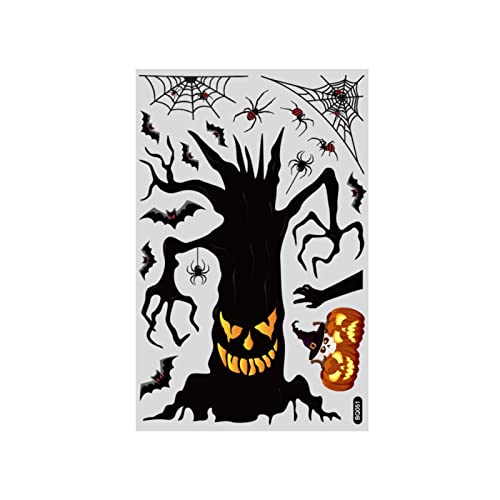 Halloween Tischdekoration Halloween Aufkleber Halloween Dekoration Wandaufkleber Auto Wasserdicht Halloween Festlicher Aufkleber Perfekter Aufkleber voller Halloween Elemente (b-White, One Size) von YWJewly