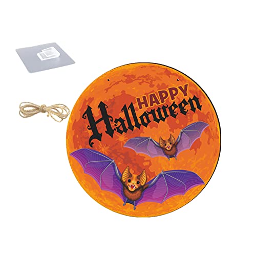 Haloween Deko Ich dufte Kinder Dekorations-Kleiderbügel Willkommensschild Haustür Karnevalskranz Bauernhaus Karneval Dekoration (L-E, One Size) von YWJewly