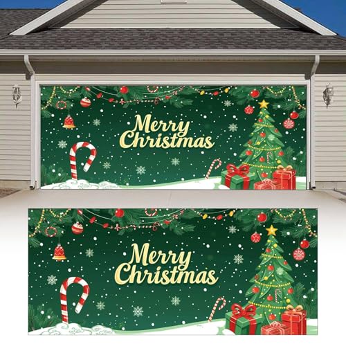 Ideen für Adventskalender Füllung Verwandeln Sie Ihre Garage mit unserem Weihnachtsgaragenbanner in einen Wintergarten und verbreiten Sie Freude und Fröhlichkeit! (188,97 x 82,67 Zoll) (C-9, A) von YWJewly