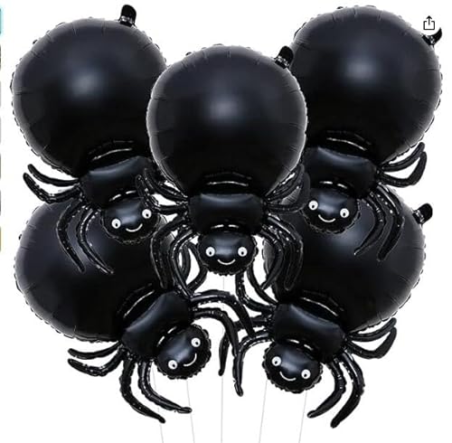 Luftballons Biologisch Abbaubar Halloween-Luftballons, Tiere, Luftballons, schwarze Folienballons für Party, Geburtstag, Partyzubehör, Dekorationen, Halloween-Party-Dekorationen, (Black, One Size) von YWJewly