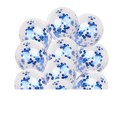 Luftballons Hochzeit Zum Steigen Lassen 10 stücke 12 Folie Latex Set Hochzeit Geburtstag 10 Cm (Blue, One Size) von YWJewly