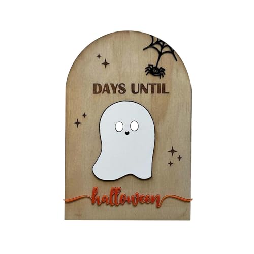 Tischdekoration Süßes Schild Halloween Adventskalender Countdown Schild Halloween Schild (Yellow-d, 18x13cm) von YWJewly