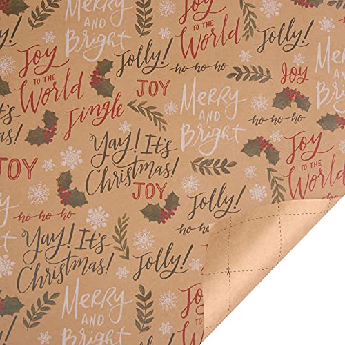 Weihnachtliche Deko Papier Kraft Wrapping DIY Papier Weihnachten Geschenkpapier Geschenk Vintage Home DIY (B-C, One Size) von YWJewly