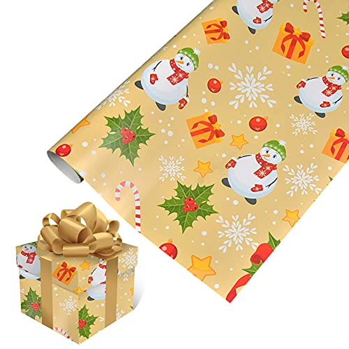 Weihnachts Sachen Verpackung Weihnachten 1PCs 4.11 Muster Papier Andere Füße) Einseitig 75cmX51cm (Classic Santa Home DIY (J #8, One Size) von YWJewly