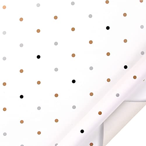 Weihnachtsartikel Gold und Weiß Geschenkpapier Valentinstag Geburtstag Geschenkpapier Polka Dots Geschenkpapier (D-e, One Size) von YWJewly