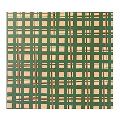 Weihnachtstisch Deko Weihnachtsgeschenkpapier Weihnachtsgeschenke Weihnachtsgeschenkpapier 20''*27,5'' Santa Merry Christmas Schneeflocken Plaid (g-Green, One Size) von YWJewly