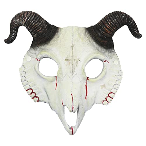 YWJewly Halloween-Maske Halloween Scary Headgear Fork Headgear Headgear Bloody Headgear Creepy Horrific Head Headgear Costumer Evil Dead Cosplay Party Requisiten Weihnachten (Grey, One Size) von YWJewly