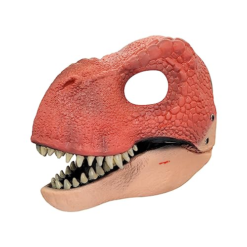 YWJewly Halloween Masken Dinosaurier Beweglicher Kinder Offenen Mund Latex Dinosaurier Kopfbedeckung Halloween Party Cosplay Kostüm Kinder Erwachsene 1pc Kunststoff (A, One Size) von YWJewly