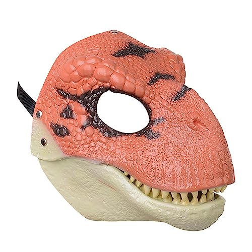 YWJewly Halloween Masken Dinosaurier Beweglicher Kinder Offenen Mund Latex Dinosaurier Kopfbedeckung Halloween Party Cosplay Kostüm Kinder Erwachsene 1pc Kunststoff (C, One Size) von YWJewly