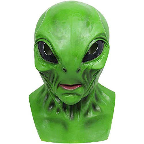 YWJewly Halloween Masken Kinder Halloween Alien Hood Hood Realistische faltige Vollhaube Cosplay Requisiten Alien Toys Weihnachten (Multicolor, One Size) von YWJewly