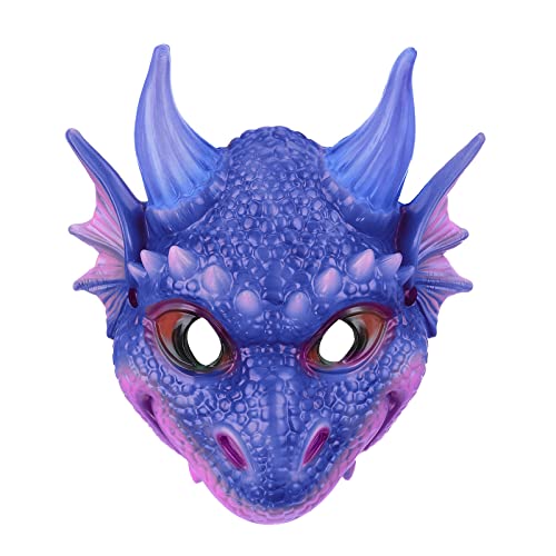 YWJewly Mask Halloween Party Maske Drachen Kostüm Cosplay Maske Drachen Halloween Maske Kind Kinder Maske Damen Body Für Damen (Blue, One Size) von YWJewly