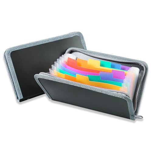 Quittung Coupon Organizer, 2 Stück Reißverschluss Coupon-Währungs-Organizer mit 13 Fächern Reißverschluss Dokumentenorganizer für Gutscheine, Quittungen, Bargeld, Rechnungen, Tickets von YWKJDDM