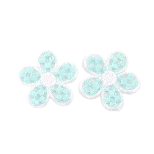 YWQHS 30 Stück 30 mm kleine gehäkelte Blumen-Aufnäher, Stickerei, Aufnäher, zum Aufbügeln, chinesische Applikationen für Kleidung, zum Aufnähen für Jeansjacken von YWQHS