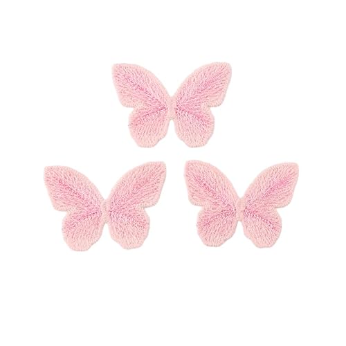 YWQHS 4,5 x 4 cm, 50 Stück, kleine Stickerei-Aufnäher mit Schmetterlingsmotiv, zum Aufbügeln, chinesische Applikationen für Kleidung, kleine Aufnäher für Jeans, Jacken von YWQHS