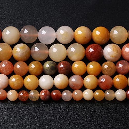 12 mm 32 Stück natürliche Edelsteine, Botswana, Sardonyx-Achat-Perlen für Schmuckherstellung, DIY-Armband, Goldfaden, Jade, 8 mm von YXBZKGDCNG